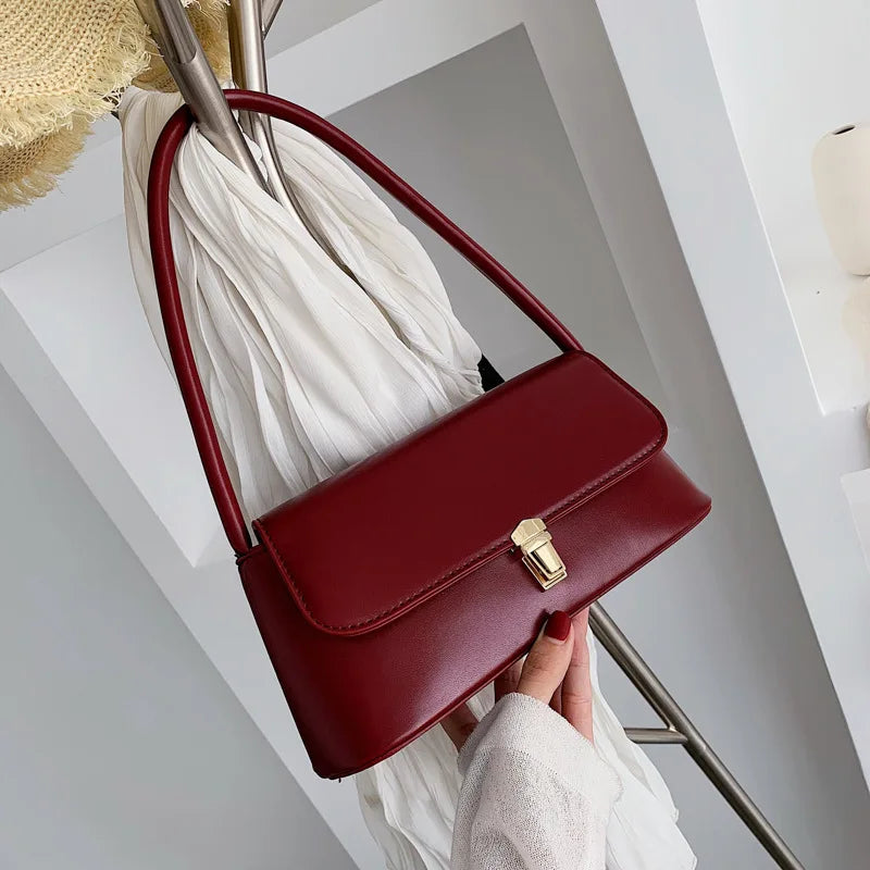 Women's PU Leather Handbag Retro Small Square Bag