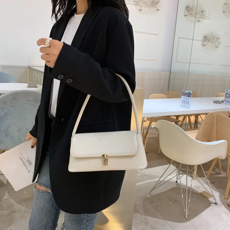 Women's PU Leather Handbag Retro Small Square Bag