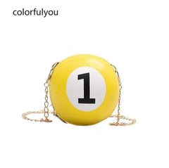 Ball Shape Crossbody Bag Mini PU Leather Shoulder Clutch Bag
