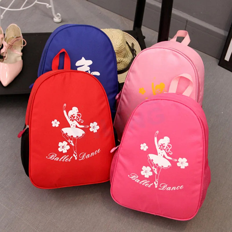 Red Ballet Dance Bag for Girls Women Embroidered Clutch Backpack