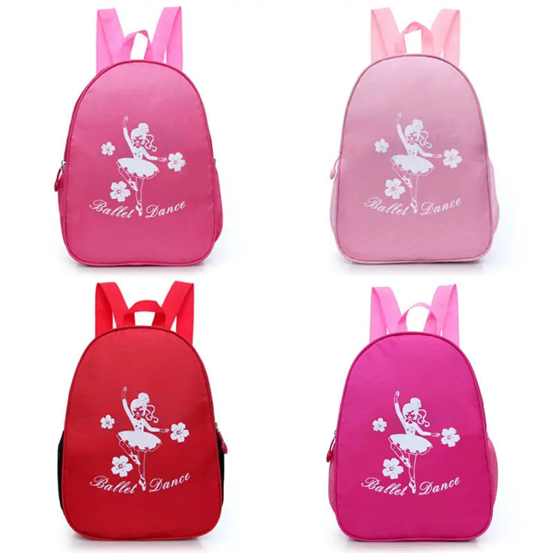 Red Ballet Dance Bag for Girls Women Embroidered Clutch Backpack