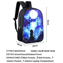Ballet Dancer Backpack Teenager School Bag Kids Shoulder Bag