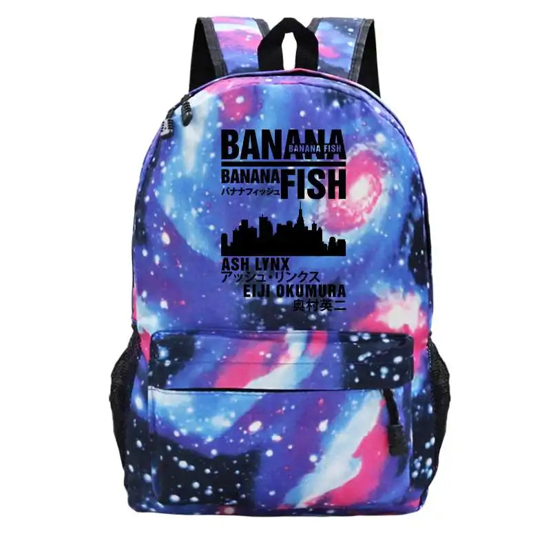 Banana Fish Anime Cartoon Unisex Travel Backpack Waterproof Oxford
