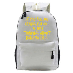 Banana Fish Teen School Bag for Girls Backpack Solid Women Bookbags