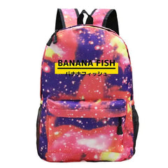 Banana Fish Women Backpack Waterproof Nylon School Backpack