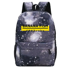 Banana Fish Women Backpack Waterproof Nylon School Backpack