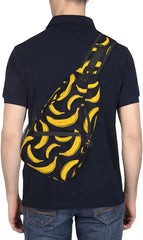 Banana Seamless Pattern Sling Bag - Fruits Print Crossbody Shoulder Bags