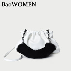 Women Dumplings Handbags Retro Chains Female Crossbody Shoulder Bag Tide Handbag
