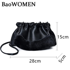 Women Dumplings Handbags Retro Chains Female Crossbody Shoulder Bag Tide Handbag