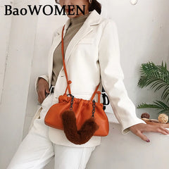 Women Dumplings Handbags Retro Chains Female Crossbody Shoulder Bag Tide Handbag