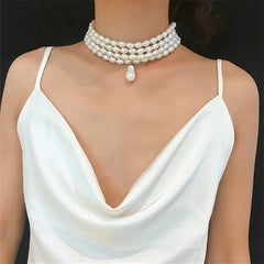 Baroque Abnormity Pearl Necklace European American Style