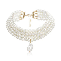 Baroque Abnormity Pearl Necklace European American Style