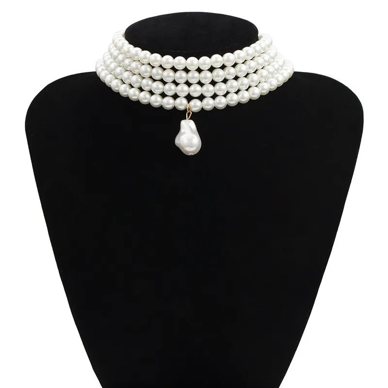 Baroque Abnormity Pearl Necklace European American Style