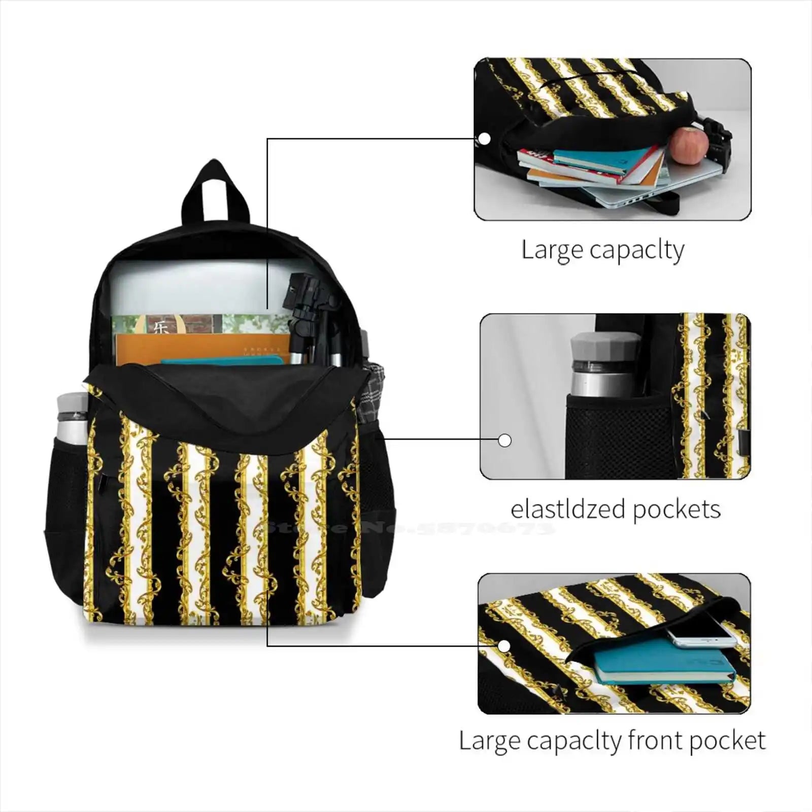 Baroque Prints Greek Ornament Goldenmeander Meandros Vintage Bags