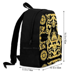 Baroque Prints Greek Ornament Goldenmeander Meandros Vintage Travel Laptop