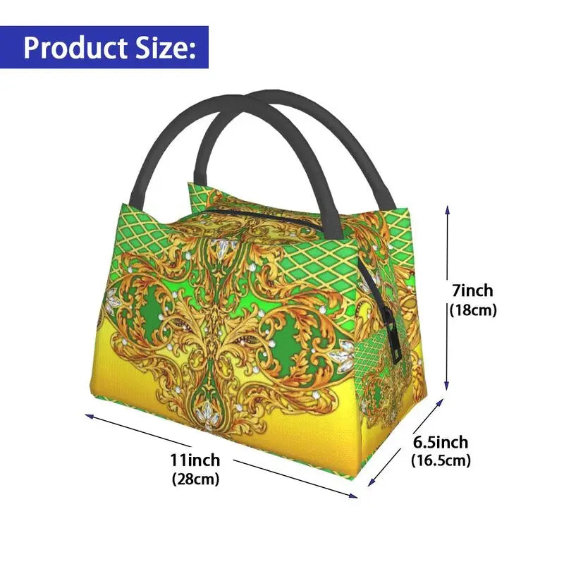 Baroque Yellow Decorative Golden Ornam...
