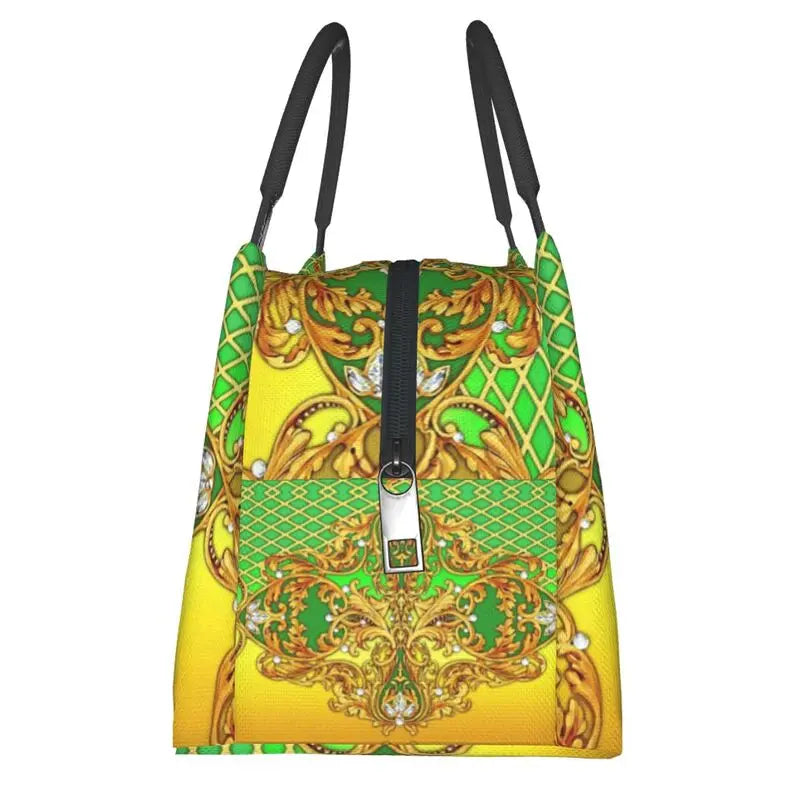 Baroque Yellow Decorative Golden Ornam...