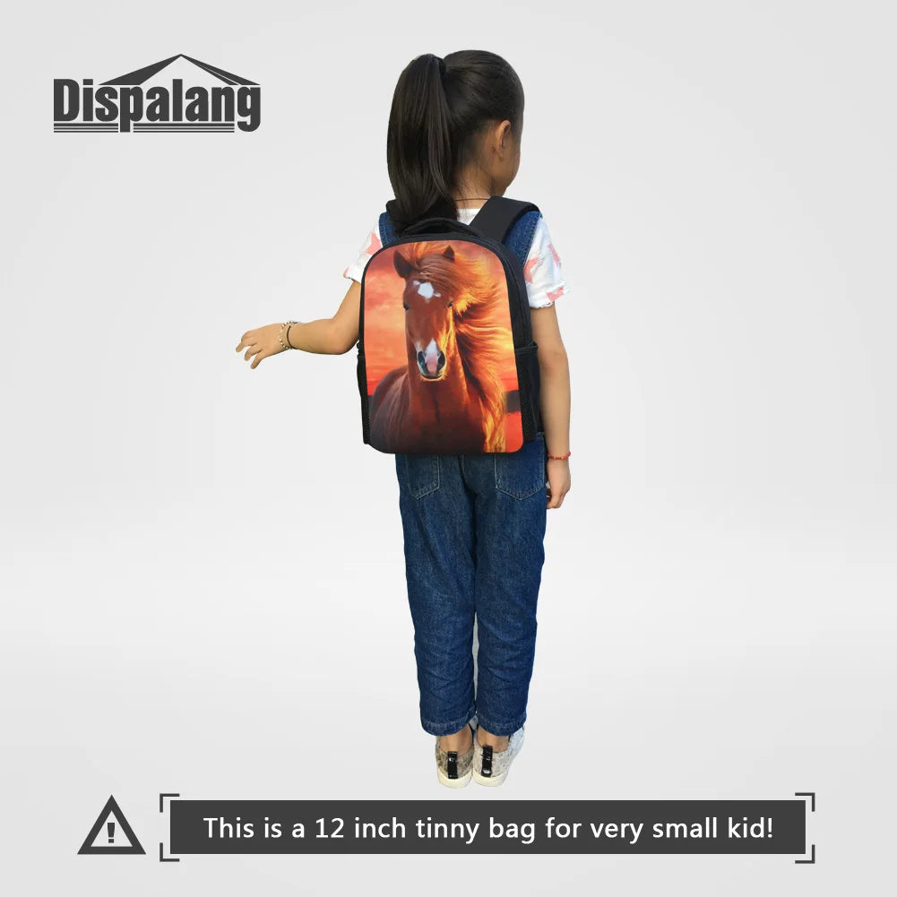 Kids Sports Printed School Backpack 12 Inch Mini Schoolbag