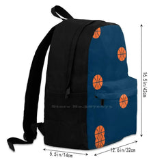Basketball Orange Sport Cutout Bag Backpack For Men Women Girls Teenage