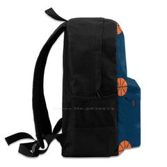 Basketball Orange Sport Cutout Bag Backpack For Men Women Girls Teenage
