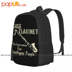 Bass Clarinet Backpack Large Capacity Print Style Gym Tote Bag