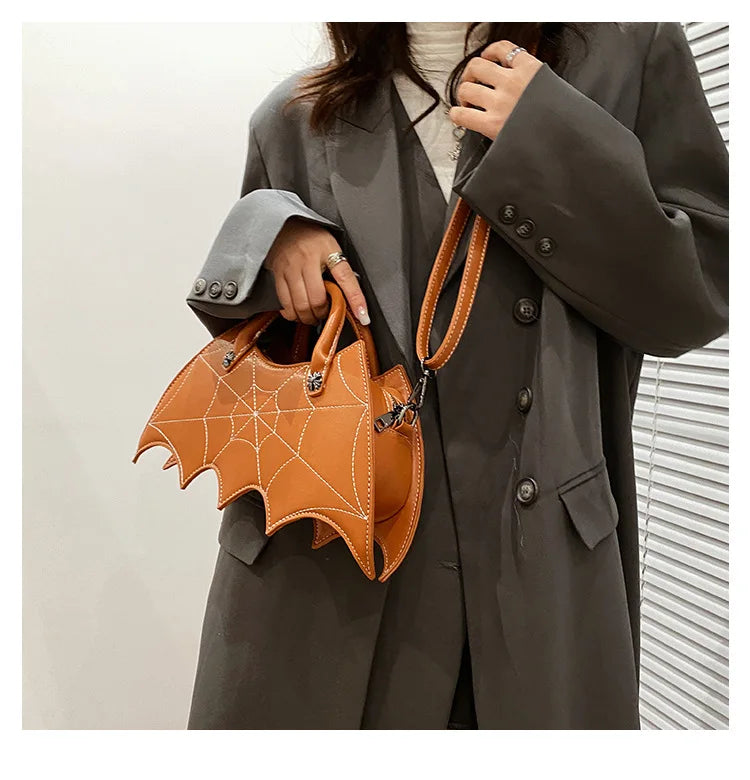 Bat Wing Shoulder Bag for Women Crossbody Top Handle Bag Halloween Purse Totes