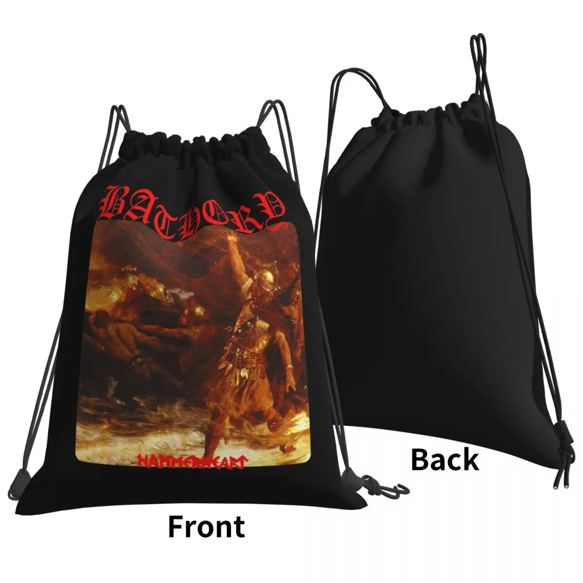 Bathory Hammerheart Drawstring Bags Gym Bag Style Gym Tote Bag