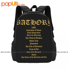 Bathory Rock Band Heavy Metal Backpack Large Capacity Foldable Shopping Bag