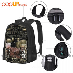Gettysburg Picketts Backpack Gym Tote Bag for Travel