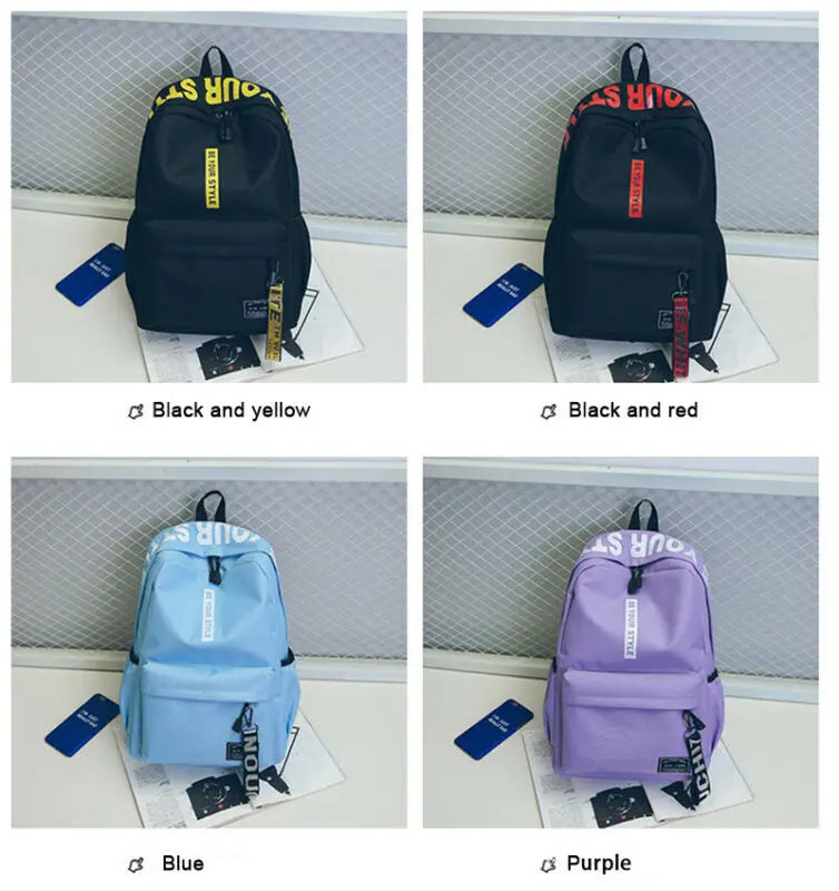 Hip Hop Backpack Harajuku Canvas Laptop College Bag