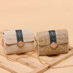 Straw Beach Bag Chain Small Square Bag