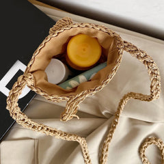 Beach Mobile Phone Bag Summer Mini Crossbody Vintage Female Straw Tassel Bag