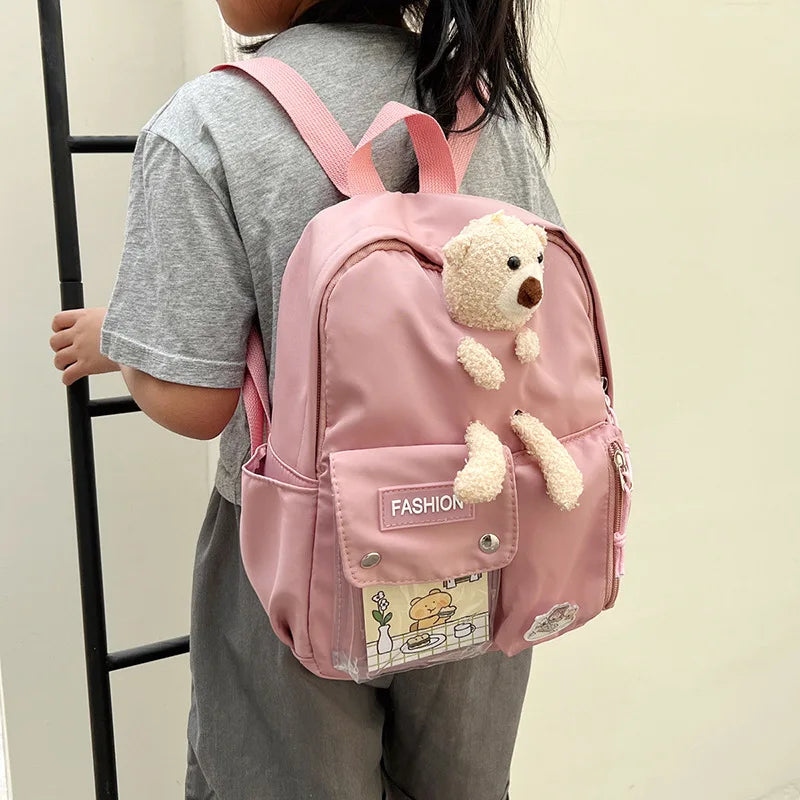 Bear Children's Backpack Student Schoolbag Cartoon Casual Backpack