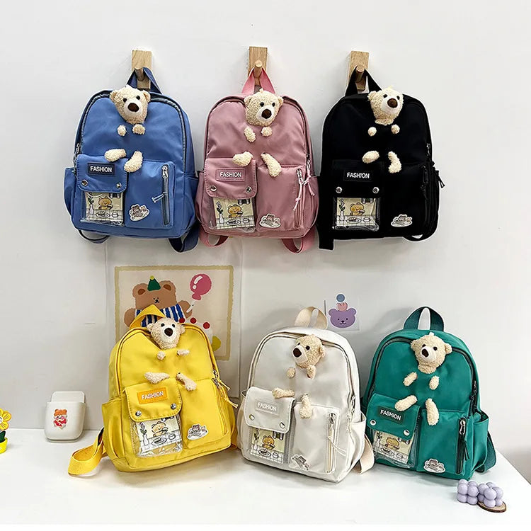 Bear Children's Backpack Student Schoolbag Cartoon Casual Backpack