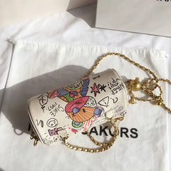 Bear Graffiti Lady's S Chain Shoulder Bag for Women