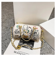 Bear Graffiti Lady's S Chain Shoulder Bag Women's Handbags