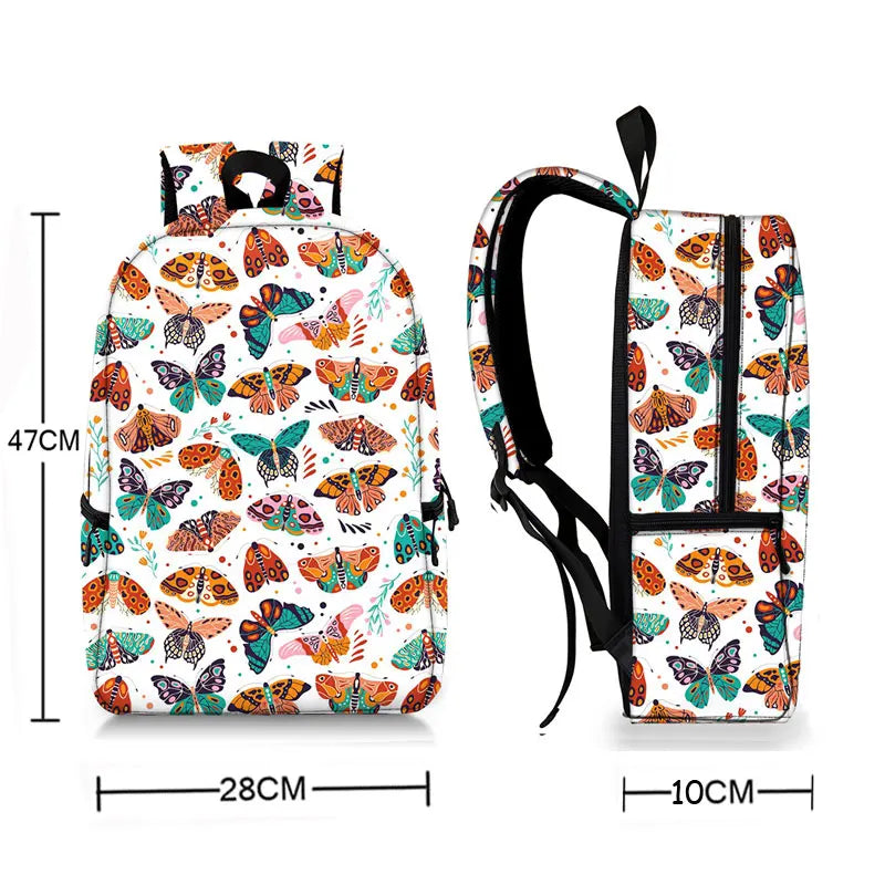 Butterfly Print Backpack Women Rucksack Teenager Girls School Bags