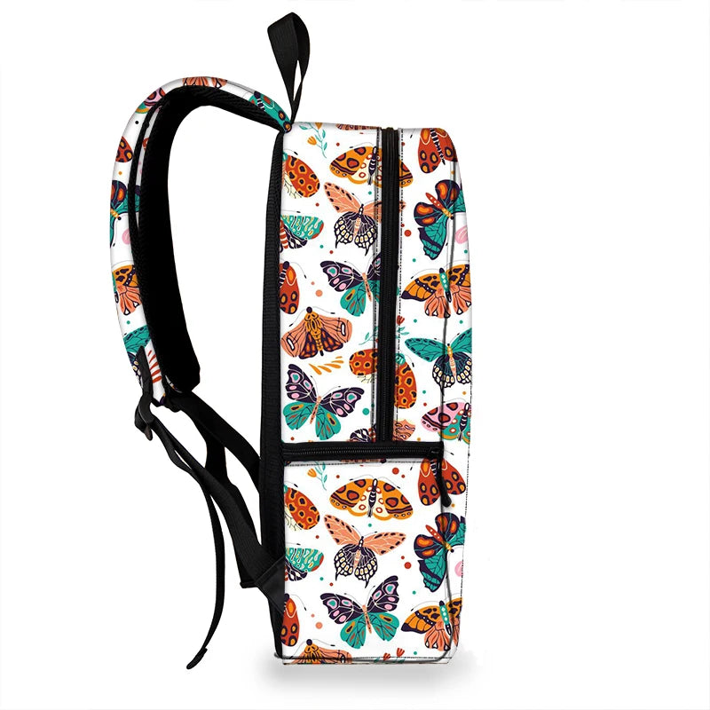 Butterfly Print Backpack Women Rucksack Teenager Girls School Bags