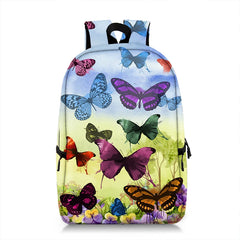 Butterfly Print Backpack Women Rucksack Teenager Girls School Bags