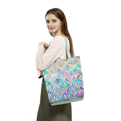 Flower Plant Print Women Handbag Shopping Shoulder Bags Casual Eco Tote