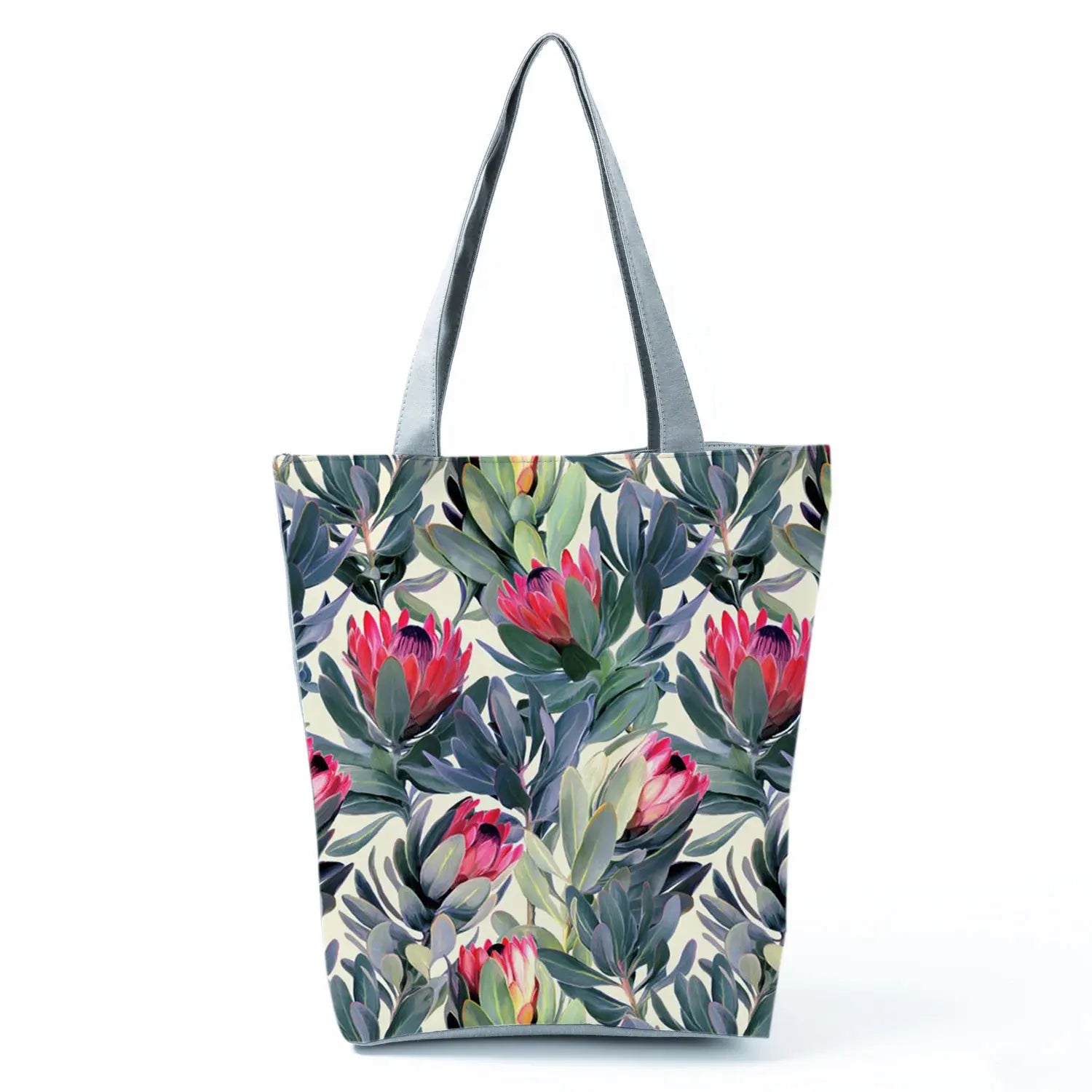 Flower Plant Print Women Handbags Casual Tote Bags