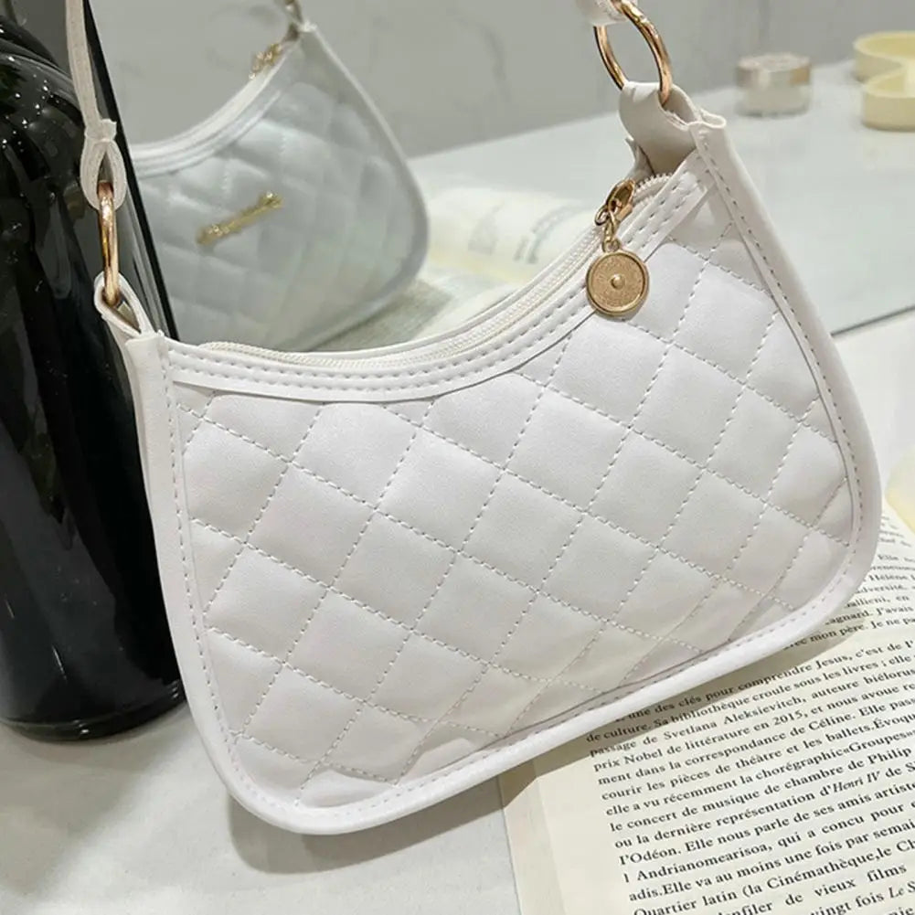 Minimalist Women Handbag Zipper Closure Casual Shoulder Bag