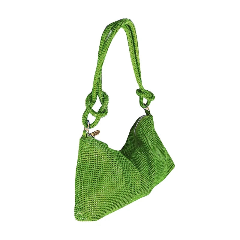 Mesh Diamond Evening Bag Clutch Underarm Shoulder Bag