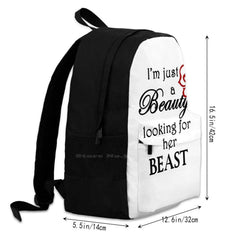 Beauty's Beast Backpack for Student School Laptop Travel Bag