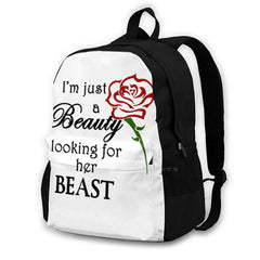 Beauty's Beast Backpack for Student School Laptop Travel Bag