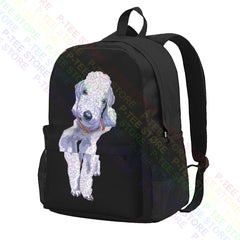 Bedlington Terrier Breed Dog Large Capacity Backpack