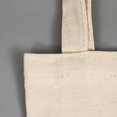 Beige Canvas Shopping Bags Eco Reusable Foldable Shoulder Bag Large Handbag