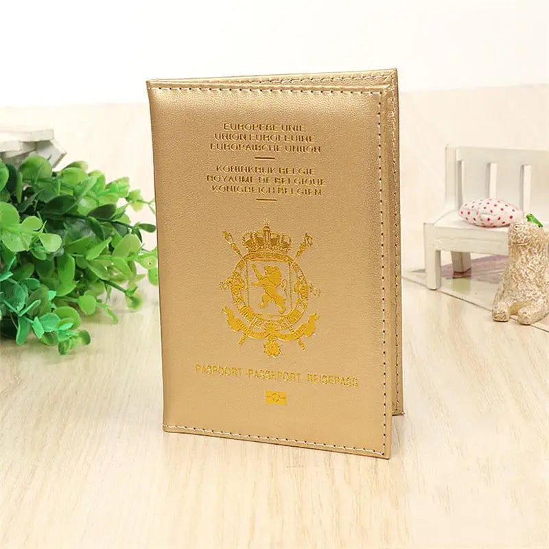 Belgium Versatile Travel Passport Holder Durable Passport Wallet