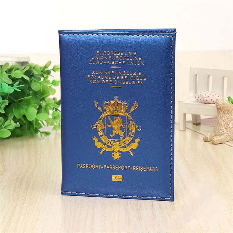 Belgium Versatile Travel Passport Holder Durable Passport Wallet