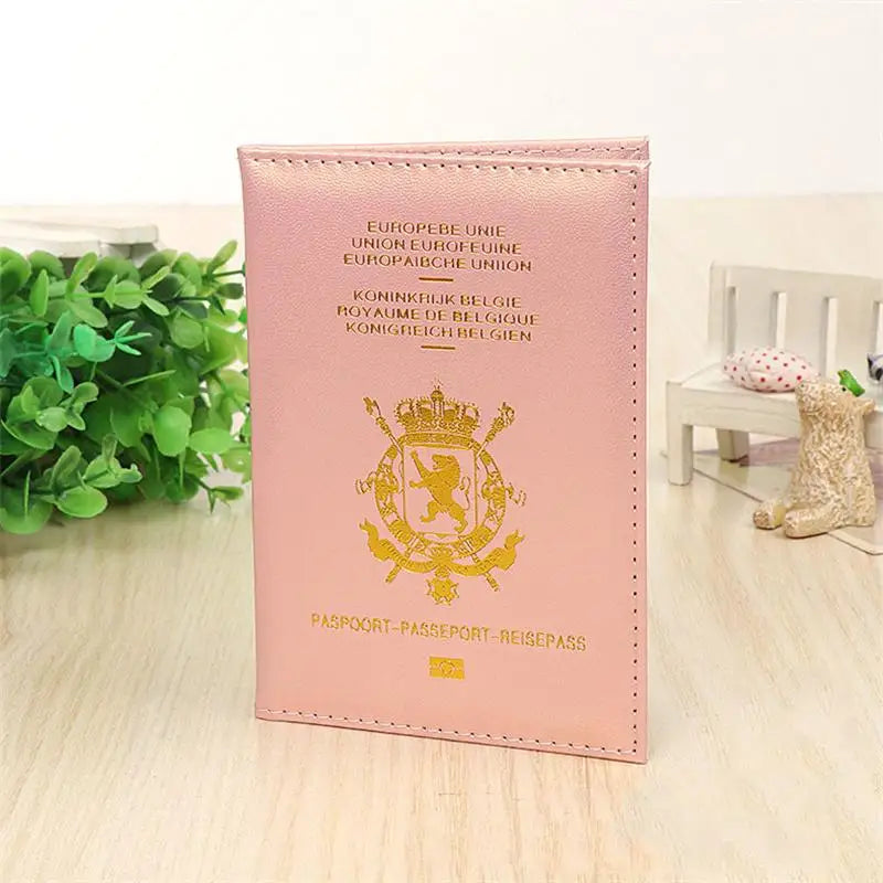 Belgium Versatile Travel Passport Holder Durable Passport Wallet
